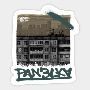 POST-SOVIET PANELKA // Typical russian panel houses Sticker